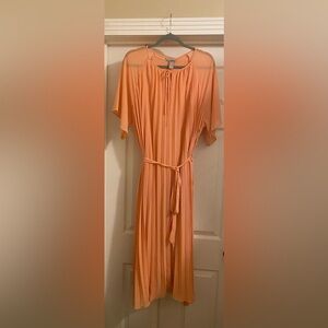 H&M Peach Spring Midi Dress